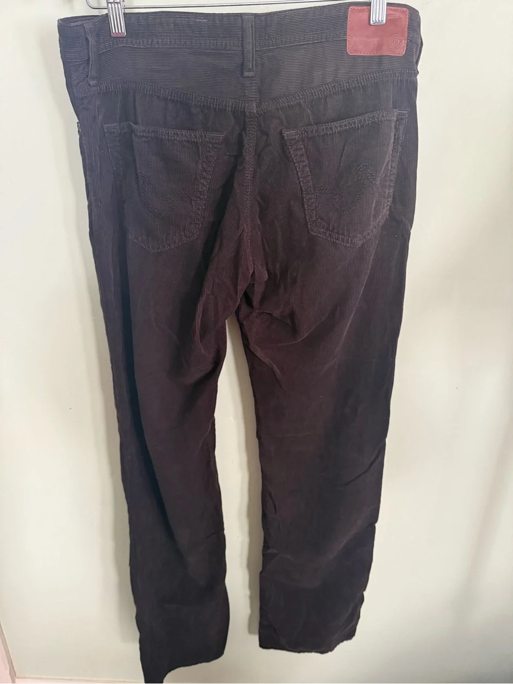 AG Adriano Goldschmied Men's Slim Straight Corduroy Jeans - Dark Brown